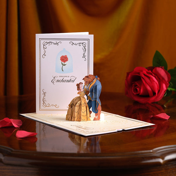i love pop Disney's Beauty and The Beast Enchanted Love Pop-Up Card