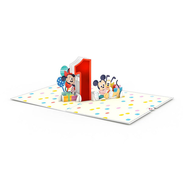 I Love Pop Disney's Mickey And Friends 1st Birthday Pop-Up Card