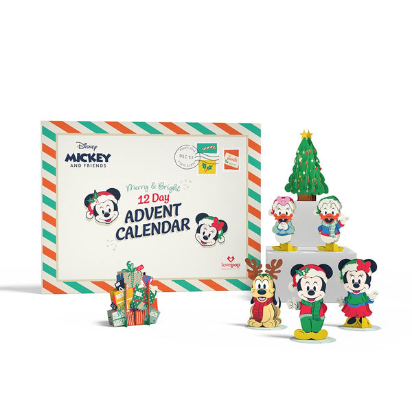 I Love Pop Disney's Mickey And Friends Merry And Bright 12 Day Holiday Advent Calendar