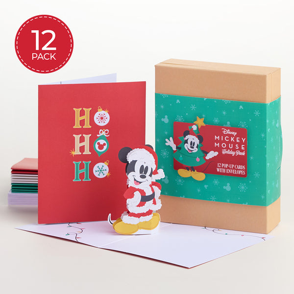 i love pop Disney’s Mickey Mouse Holiday Box Set (Assorted 12-Pack): Paperpop® Card