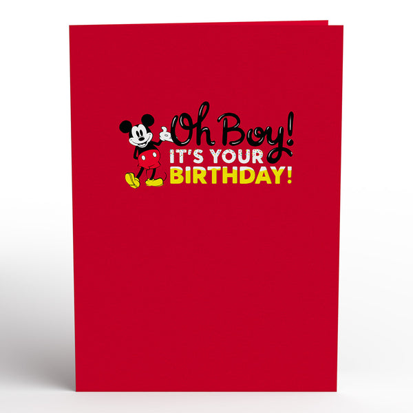 I Love Pop Disney's Mickey Mouse Oh Boy Birthday Pop-Up Card
