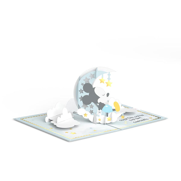 I Love Pop Disney's Mickey Mouse Over The Moon Baby Pop-Up Card