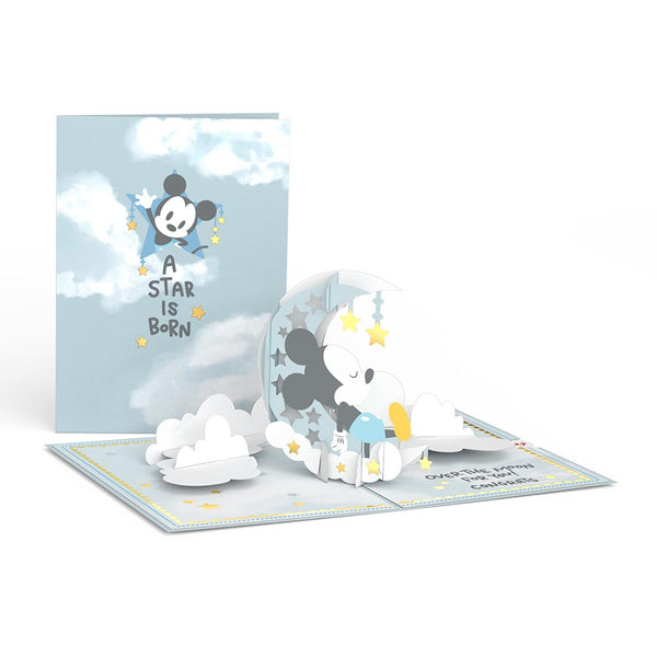 i love pop Disney's Mickey Mouse Over the Moon Baby Pop-Up Card
