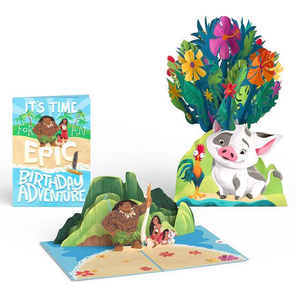 i love pop Disney’s Moana 2 Epic Birthday Pop-Up Card & Flower Buds Bouquet Bundle