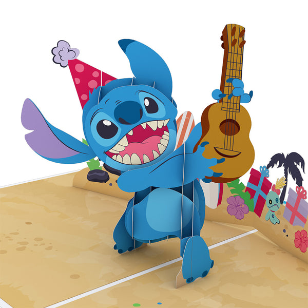 I Love Pop Disney's Stitch Rockin' Birthday Pop-Up Card