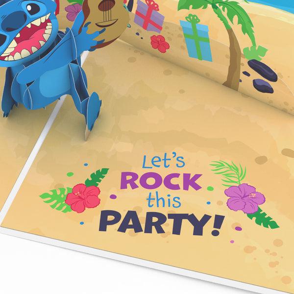 I Love Pop Disney's Stitch Rockin' Birthday Pop-Up Card