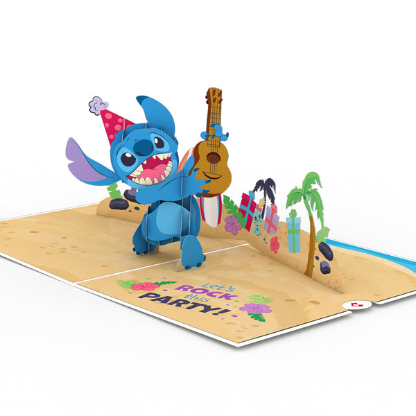 I Love Pop Disney's Stitch Rockin' Birthday Pop-Up Card
