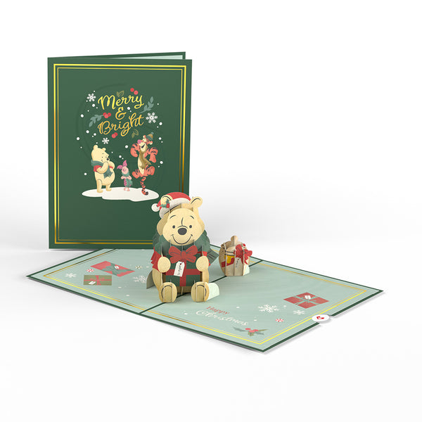 i love pop Disney's Winnie The Pooh Merry & Bright Christmas Pop-Up Card