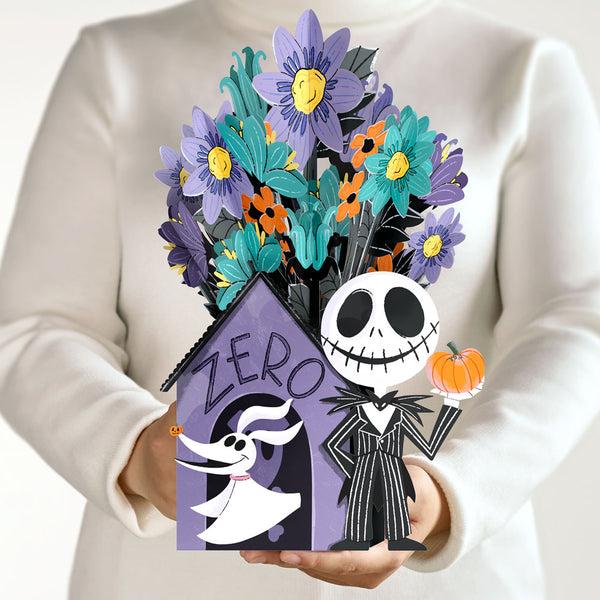 I Love Pop Disney Tim Burton’s The Nightmare Before Christmas Birthday Pop-Up Card & Flower Buds Bouquet Bundle