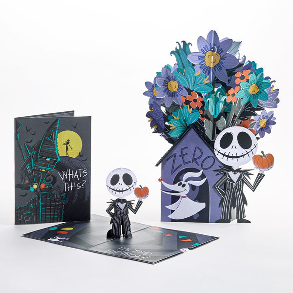 i love pop Disney Tim Burton’s The Nightmare Before Christmas Birthday Pop-Up Card & Flower Buds Bouquet Bundle