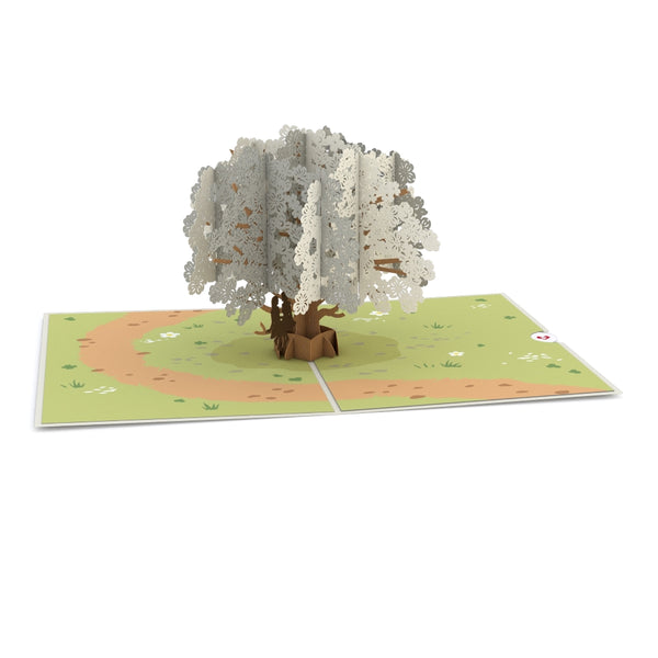 i love pop Dogwood Love Scene Gray Same Sex Female Pop-Up Card