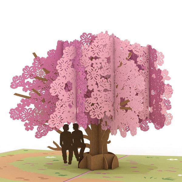 I Love Pop Dogwood Love Scene Purple Same Sex Male Pop-Up Card