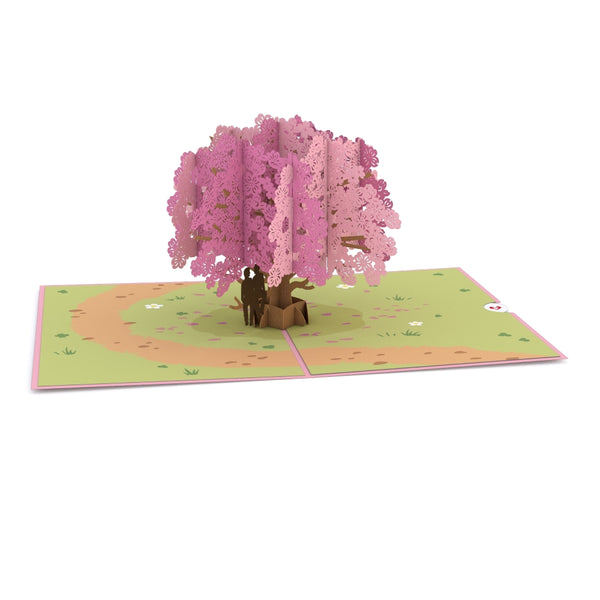 i love pop Dogwood Love Scene Purple Same Sex Male Pop-Up Card