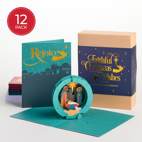 i love pop Faithful Christmas Wishes Box Set (Assorted 12-Pack): Paperpop® Card