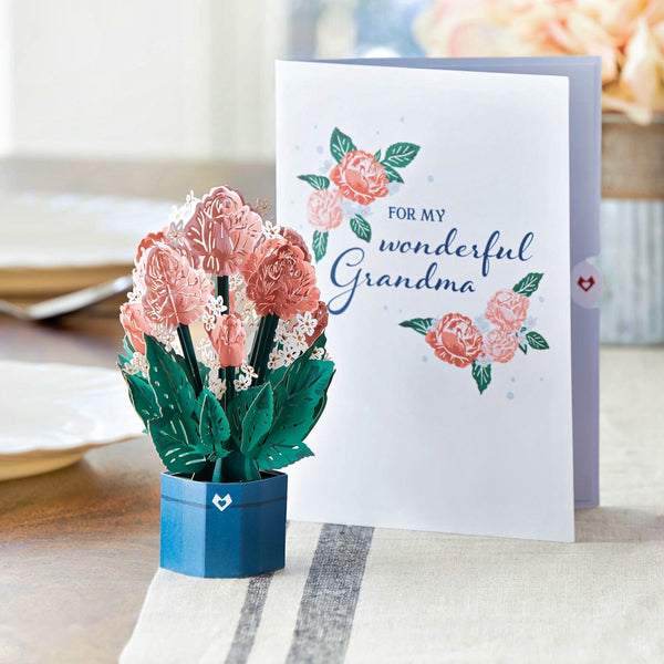 i love pop For My Wonderful Grandma Card with Mini Bouquet