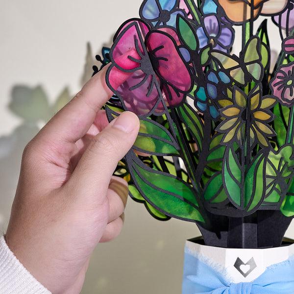 I Love Pop Garden Glow Birthday Suncatcher Bouquet And Sentiment Set