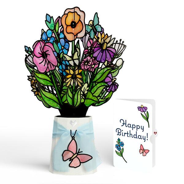 i love pop Garden Glow Birthday Suncatcher Bouquet and Sentiment Set