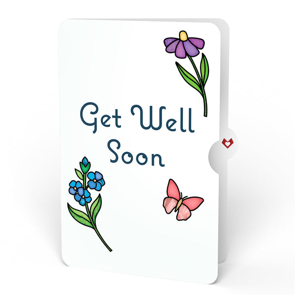 I Love Pop Garden Glow Get Well Soon Suncatcher Bouquet And Sentiment Set