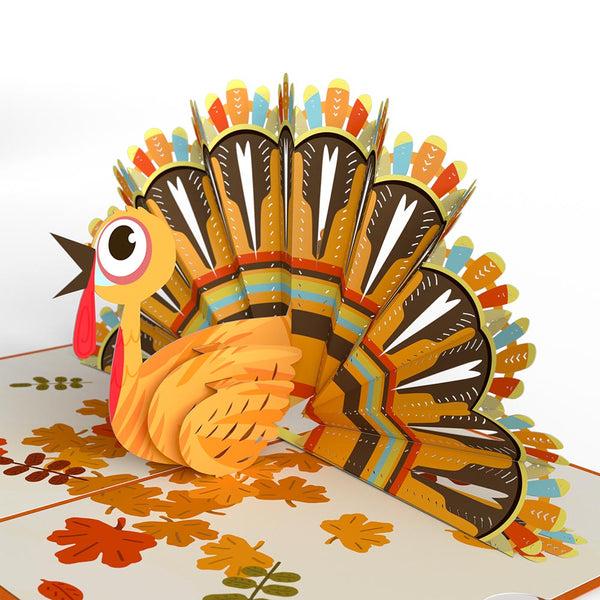 I Love Pop Gobble Till You Wobble Turkey Pop-Up Card