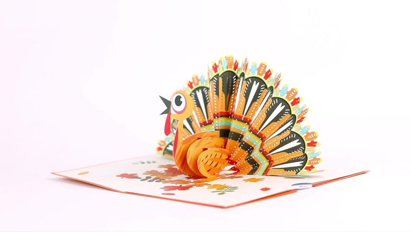 I Love Pop Gobble Till You Wobble Turkey Pop-Up Card