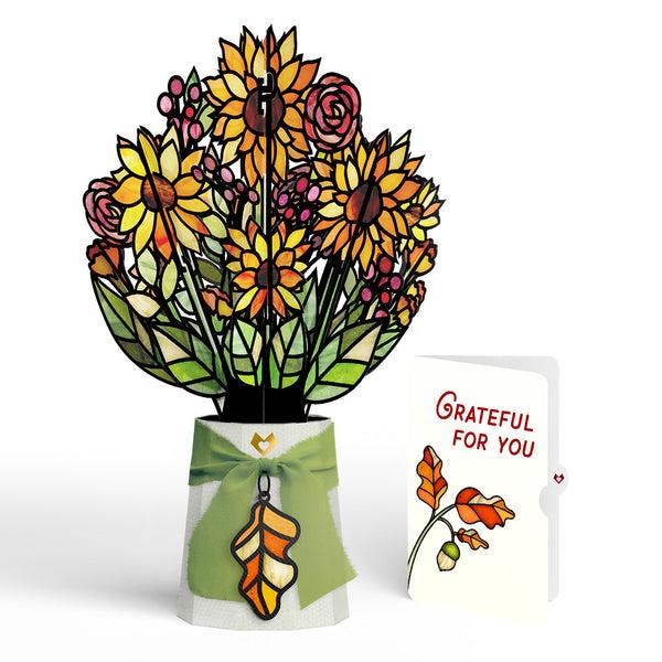 i love pop Golden Hour Sunflower Appreciation Suncatcher Bouquet and Sentiment Set