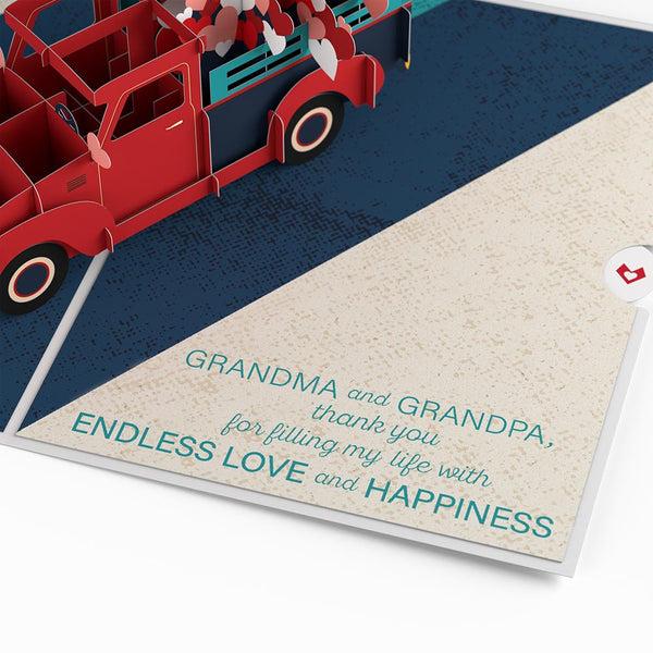 I Love Pop Grandma And Grandpa Truckloads Of Love Pop-Up Card