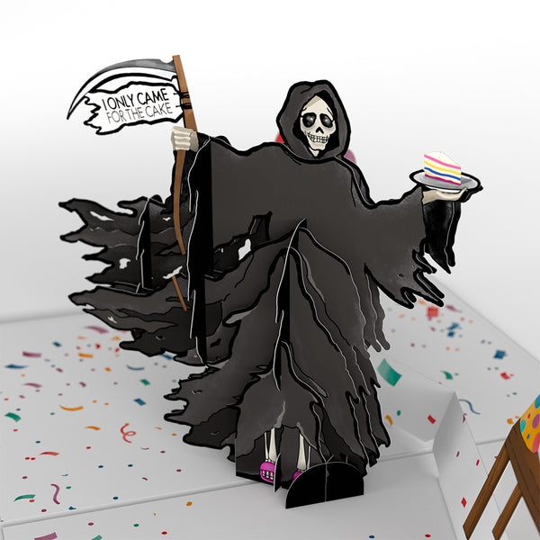 I Love Pop Grim Reaper Dark Humor Birthday Pop-Up Card