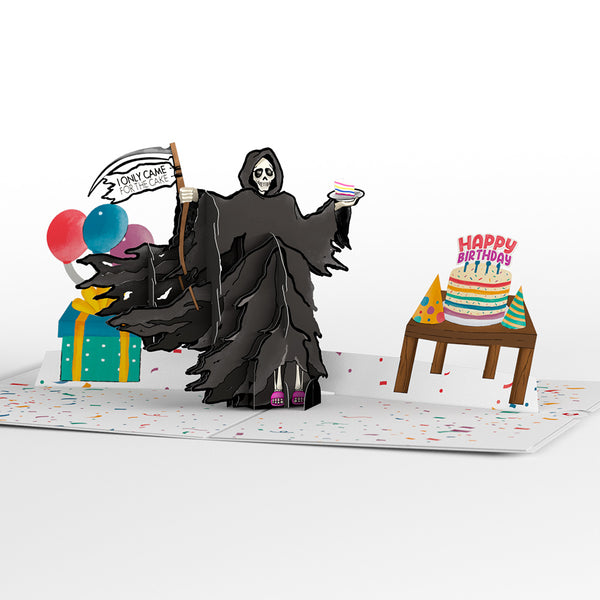 I Love Pop Grim Reaper Dark Humor Birthday Pop-Up Card