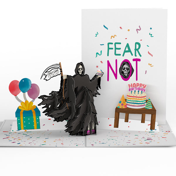 i love pop Grim Reaper Dark Humor Birthday Pop-Up Card