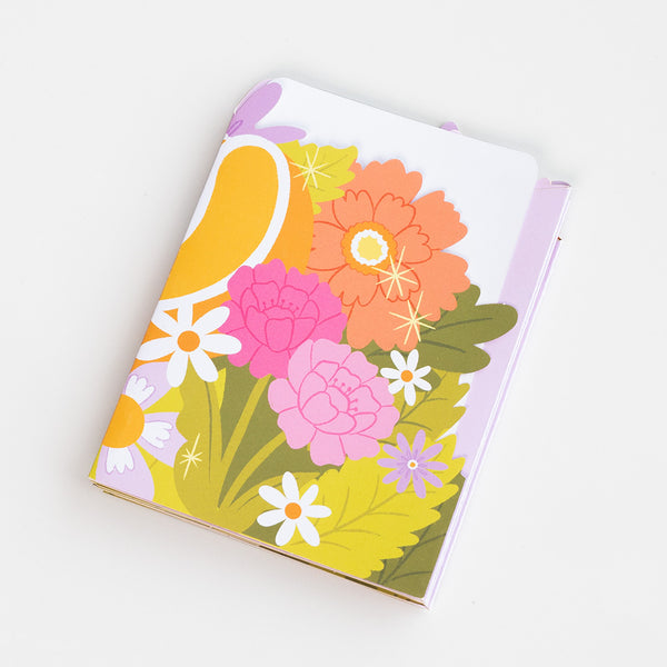 I Love Pop Groovy Florals Birthday Loooooong Card™ (Expands To 2 Feet)