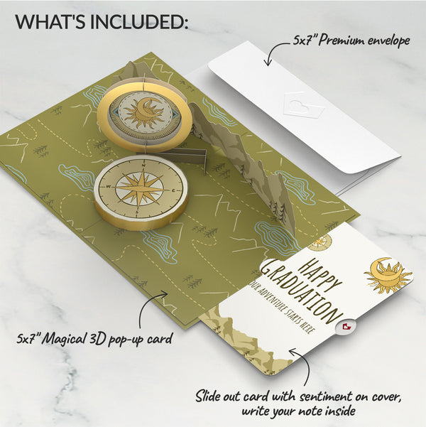 I Love Pop Guiding Compass Graduation Pop-Up Card And Sentiment Set