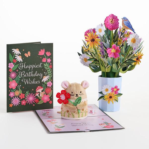 i love pop 'Happiest Birthday Wishes' Plushpop Card and Bouquet Bundle
