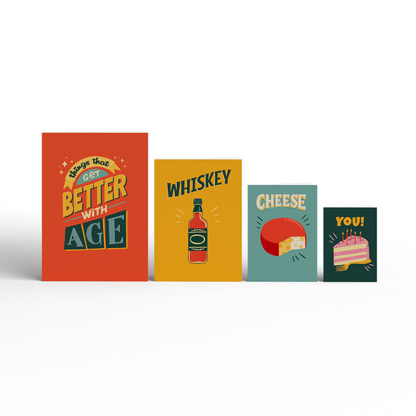 I Love Pop Happy Birthday Better With Age 4-in-1 Nesting Card