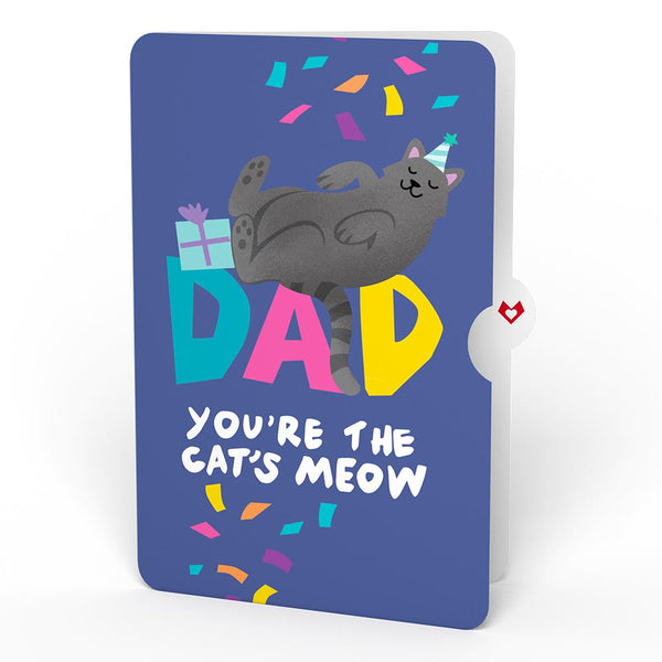 I Love Pop Happy Birthday Cats Pop-Up Card And Sentiment Set For Dad