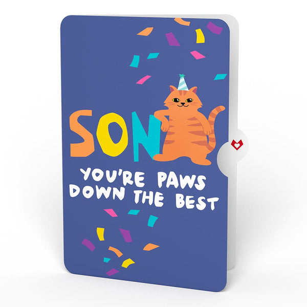 I Love Pop Happy Birthday Cats Pop-Up Card And Sentiment Set For Son