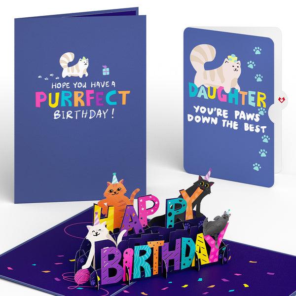 i love pop Happy Birthday Cats Pop-Up Card and Sentiment Set for Daughter i love pop Happy Birthday Cats Pop-Up Card and Sentiment Set for Daughter