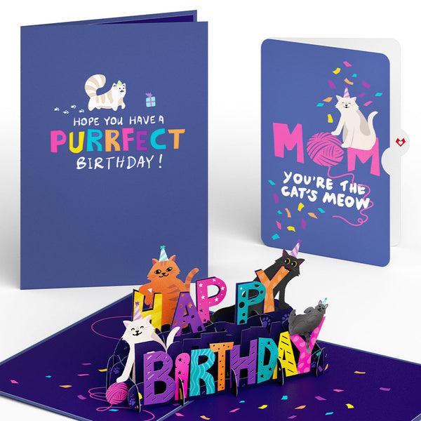 i love pop Happy Birthday Cats Pop-Up Card and Sentiment Set for Mom i love pop Happy Birthday Cats Pop-Up Card and Sentiment Set for Mom