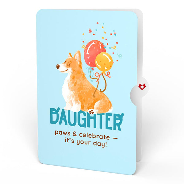 I Love Pop Happy Birthday Dogs Pop-Up Card And Sentiment Set For Daughter