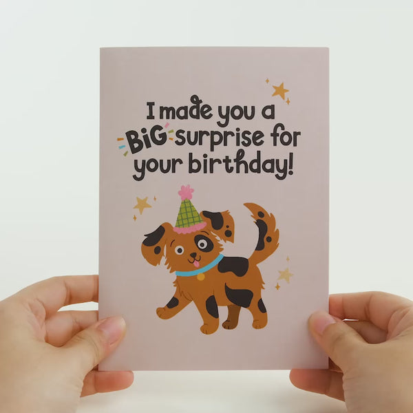 I Love Pop Happy Birthday From Your Favorite Party Pooper Dog Pop-Up Card