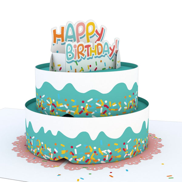 I Love Pop Happy Birthday Fun Sprinkles Cake: Paperpop® Card