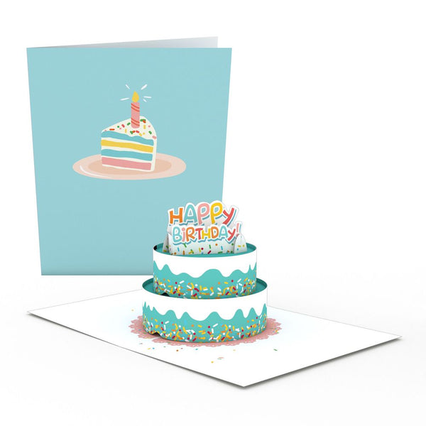 i love pop Happy Birthday Fun Sprinkles Cake: Paperpop® Card