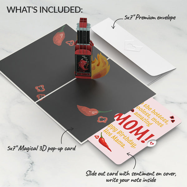 I Love Pop Happy Birthday Hot Stuff Pop-Up Card And Sentiment Set For Mom