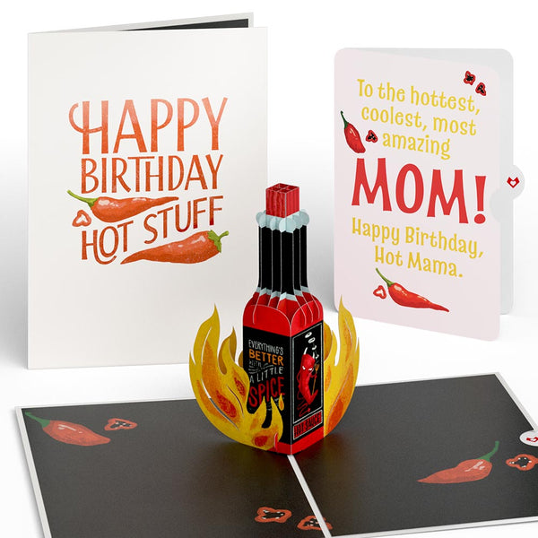 i love pop Happy Birthday Hot Stuff Pop-Up Card and Sentiment Set for Mom i love pop Happy Birthday Hot Stuff Pop-Up Card and Sentiment Set for Mom