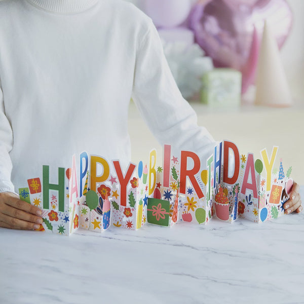 I Love Pop Happy Birthday Loooooong Card™ (Expands To 2 Feet)
