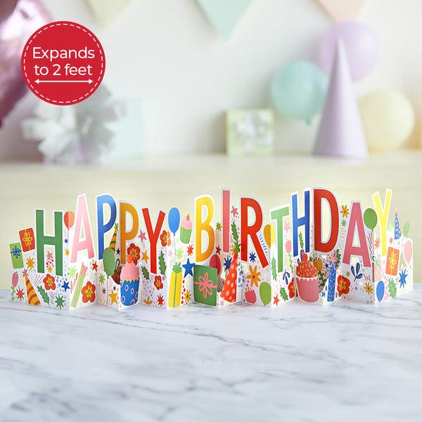 i love pop Happy Birthday Loooooong Card™ (Expands to 2 feet)