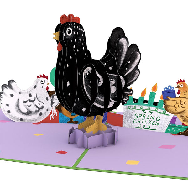 I Love Pop Happy Birthday To My Spring Chicken Pop-Up Card