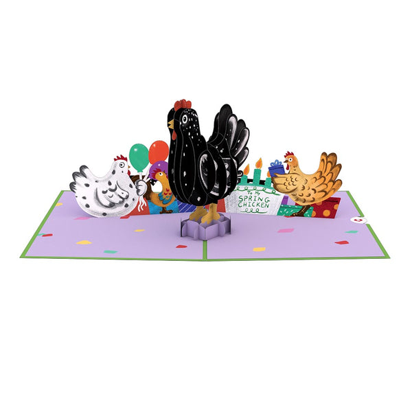 I Love Pop Happy Birthday To My Spring Chicken Pop-Up Card