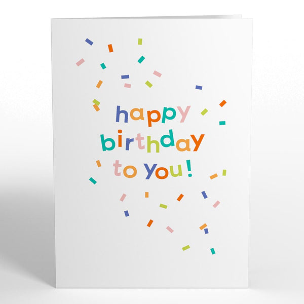 I Love Pop Happy Birthday To You Confetti Cake Pop-Up Card