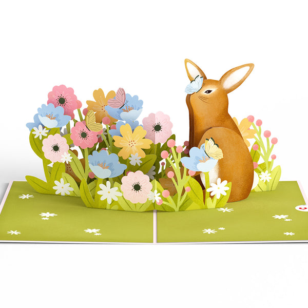 I Love Pop Happy Easter Bunny Amid The Blossoms Pop-Up Card