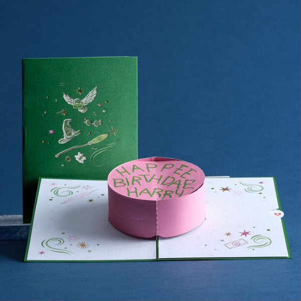 I Love Pop Harry Potter™ Happee Birthdae Cake Pop-Up Card
